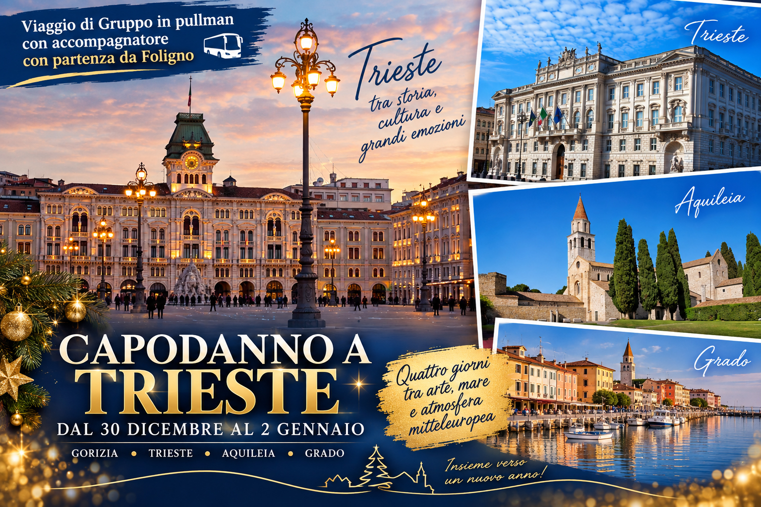 Capodanno a Trieste Viaggio Organizzato dal 30 Dicembre al 2 Gennaio